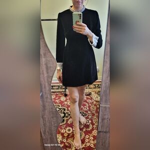 Elegant Black Velvet Dress Size M
